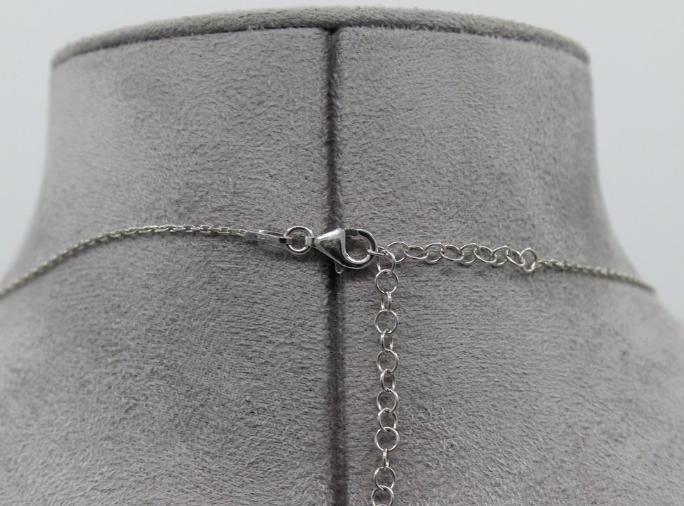 925 Ayar Gümüş Rodyum Kaplama 7 Ct Multi Taşlı Kolye - Görsel 3