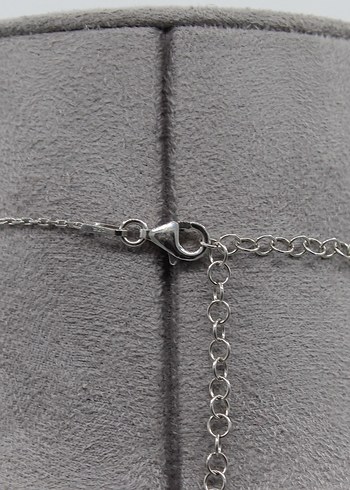 925 Ayar Gümüş Rodyum Kaplama 18 Ct Multi Renkli Kolye - Görsel 5