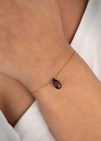 925 Ayar Gümüş Altın Kaplama 6Ct Garnet Set - Görsel 4