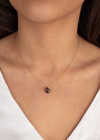 925 Ayar Gümüş Altın Kaplama 6Ct Garnet Set - Görsel 3