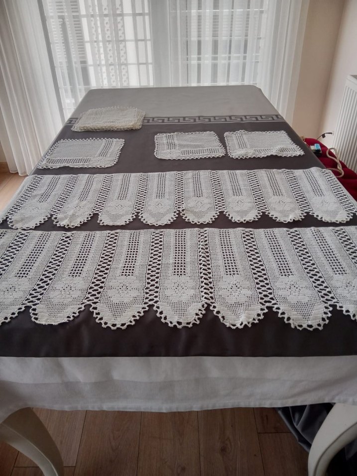 El İşi Çeyizlik Dantel Mutfak Takımı - Görsel 2