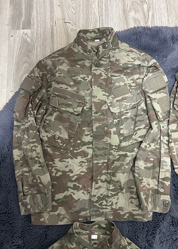 Gri Kamuflajlı Erkek Düğmeli Ceket - Görsel 2