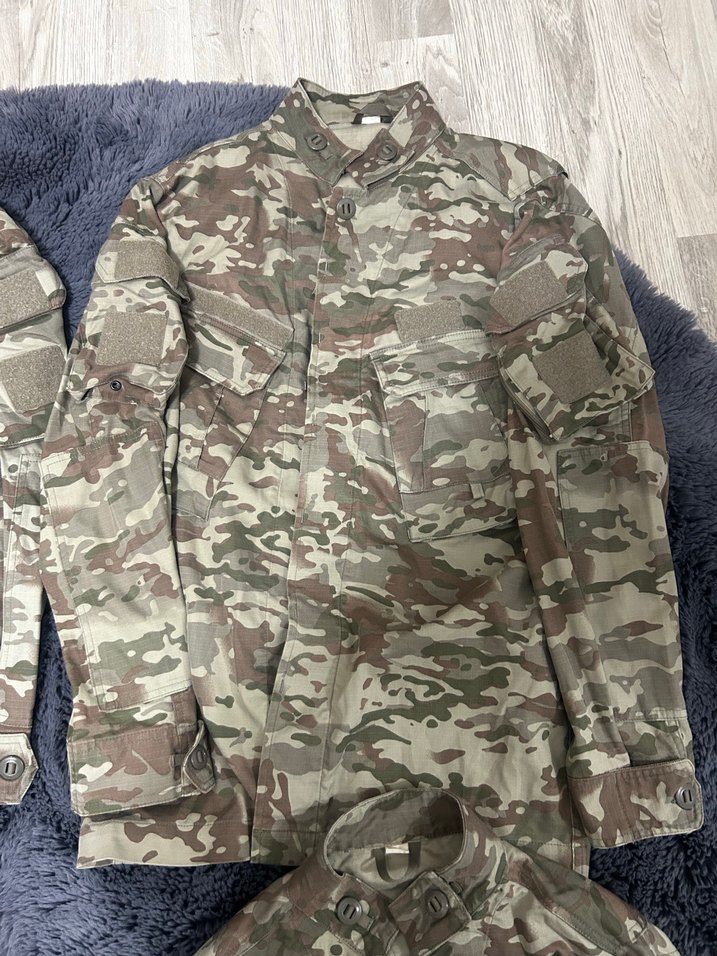 Gri Kamuflajlı Erkek Düğmeli Ceket - Görsel 3