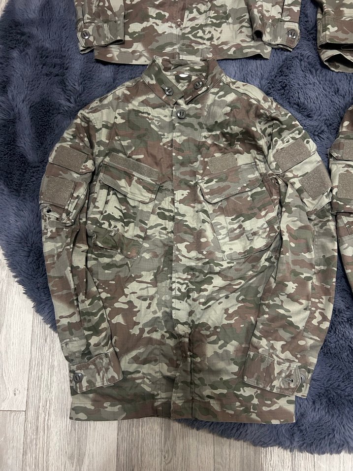 Gri Kamuflajlı Erkek Düğmeli Ceket - Görsel 5