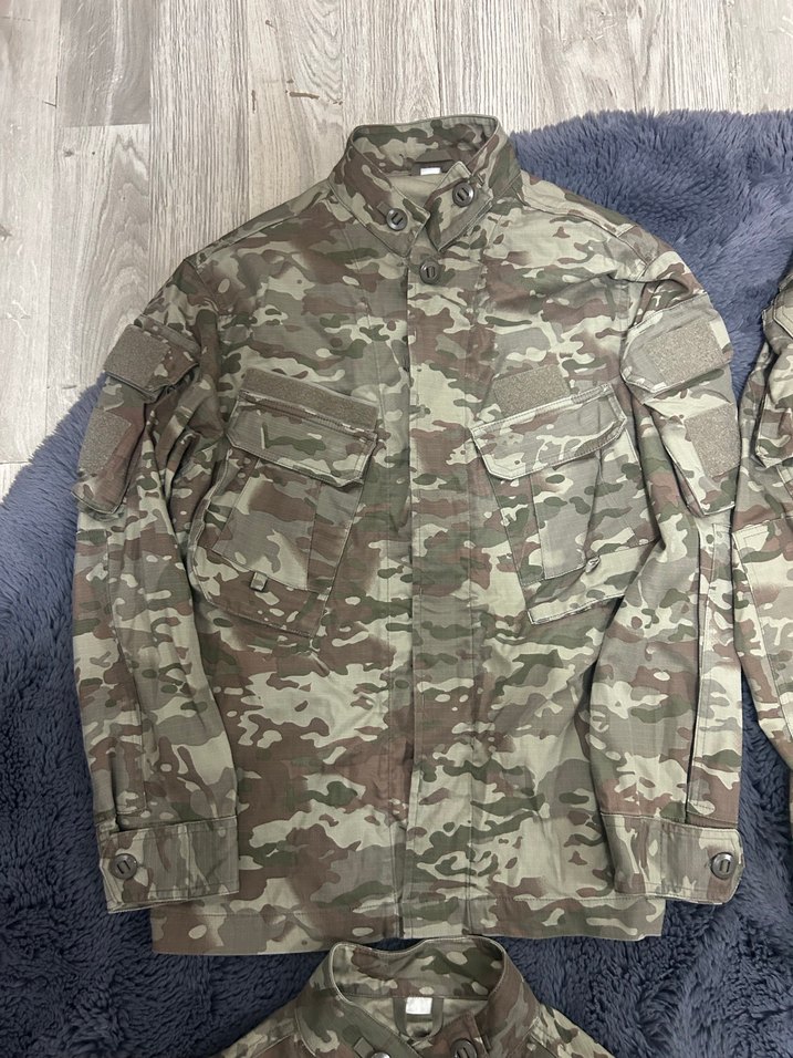 Gri Kamuflajlı Erkek Düğmeli Ceket - Görsel 2