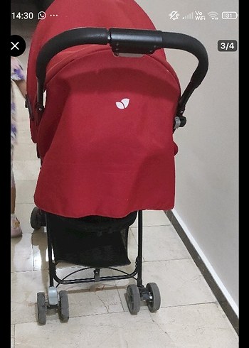 9- 18 kg Beden Koyu Kırmızı Bebek Arabası