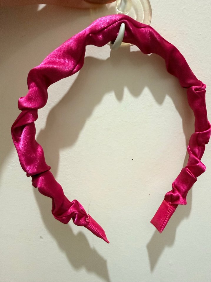 Pembe Elastik Minimalist Saç Bandı 5li Paket - Görsel 4