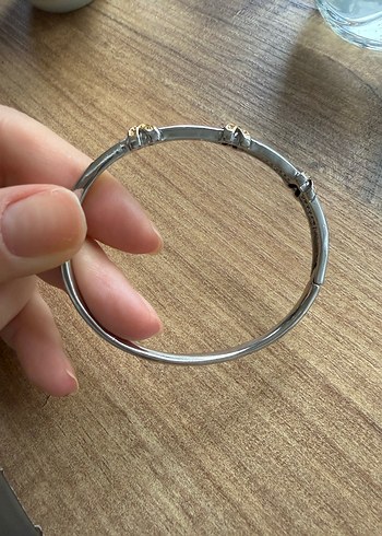 Gri Altın Desenli Toka Bileklik - Görsel 4