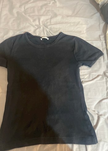 Siyah Kısa Kollu Kadın Tişört - Görsel 3