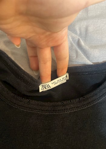 Siyah Kısa Kollu Kadın Tişört - Görsel 2