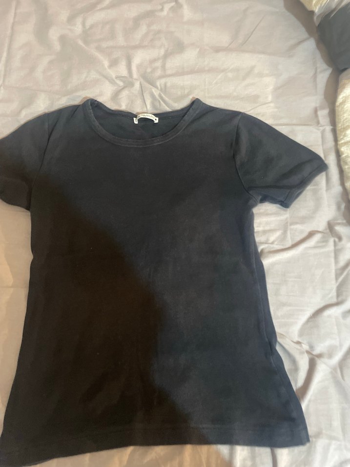 Siyah Kısa Kollu Kadın Tişört - Görsel 3