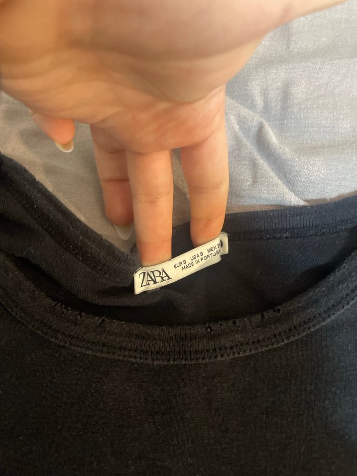 Siyah Kısa Kollu Kadın Tişört - Görsel 2