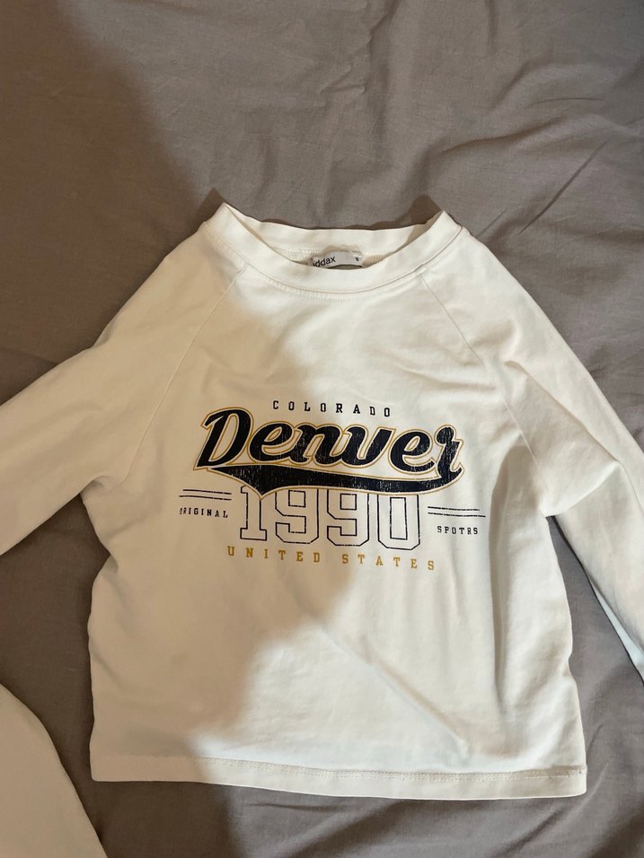 Beyaz Uzun Kollu Crop - Görsel 2