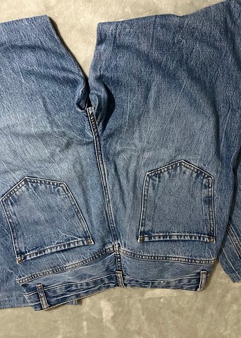 Kadın Mavi Gri Midi Bol Kesim Jean - Görsel 3