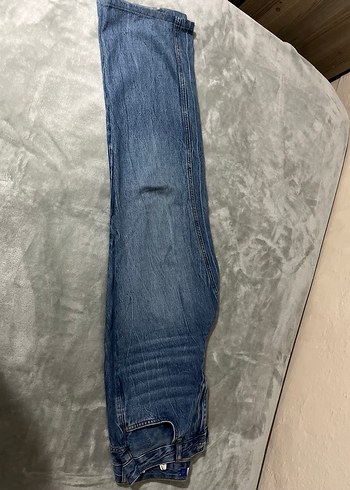 Kadın Mavi Gri Midi Bol Kesim Jean - Görsel 5