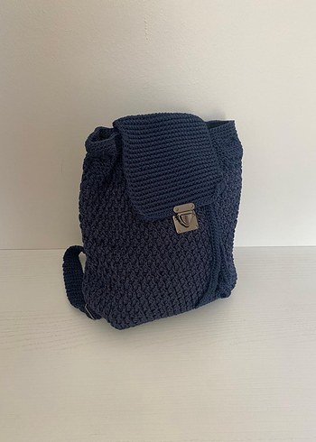 Lacivert Örgü Kadın Çanta - Görsel 3