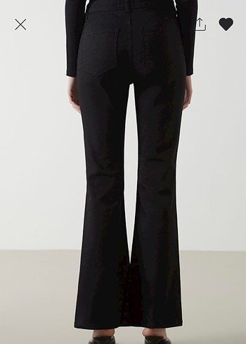 Siyah Midi Boy Regular Fit Kadın Kot Pantolon - Görsel 5