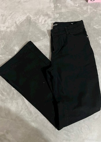 Siyah Midi Boy Regular Fit Kadın Kot Pantolon - Görsel 2