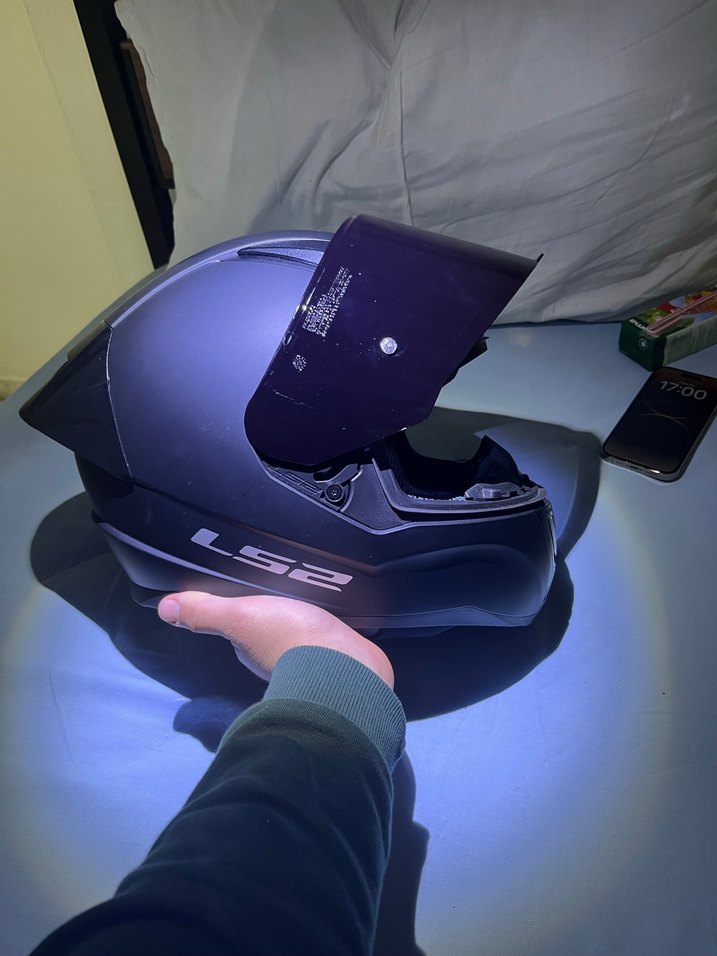 LS2 Siyah Mat Biker Kask - Görsel 3