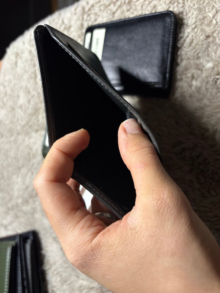 Gri hakiki deri kartlık cüzdan - Görsel 4