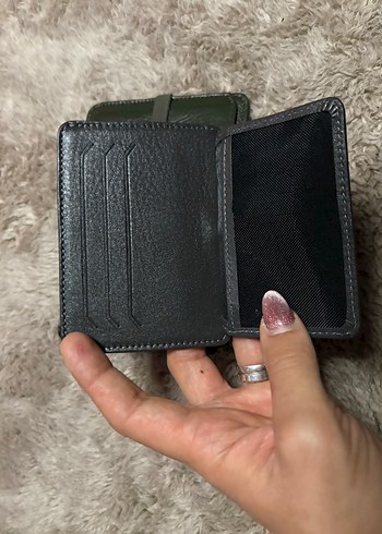 Gri lastikli deri kartlık - Görsel 3