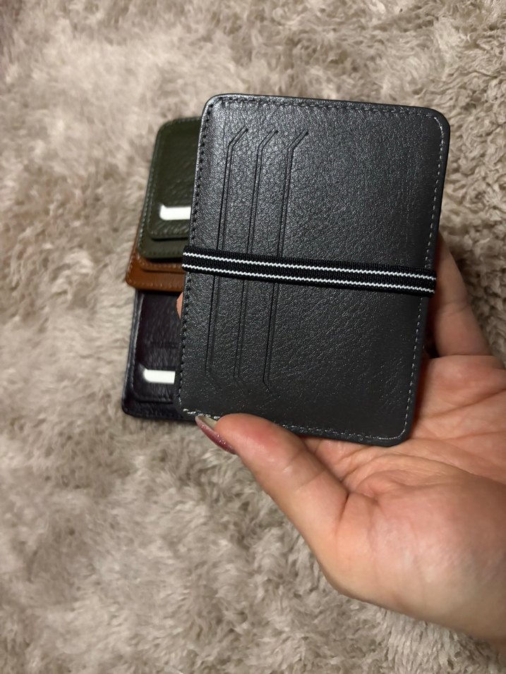 Gri lastikli deri kartlık - Görsel 2