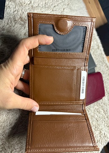 Taba hakiki deri mıknatıslı cüzdan - Görsel 4