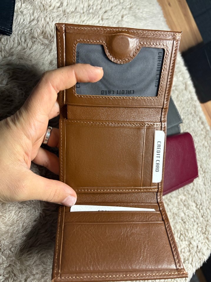 Taba hakiki deri mıknatıslı cüzdan - Görsel 4