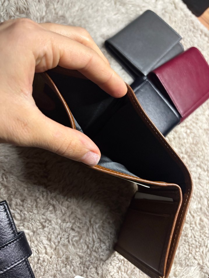 Taba hakiki deri mıknatıslı cüzdan - Görsel 5