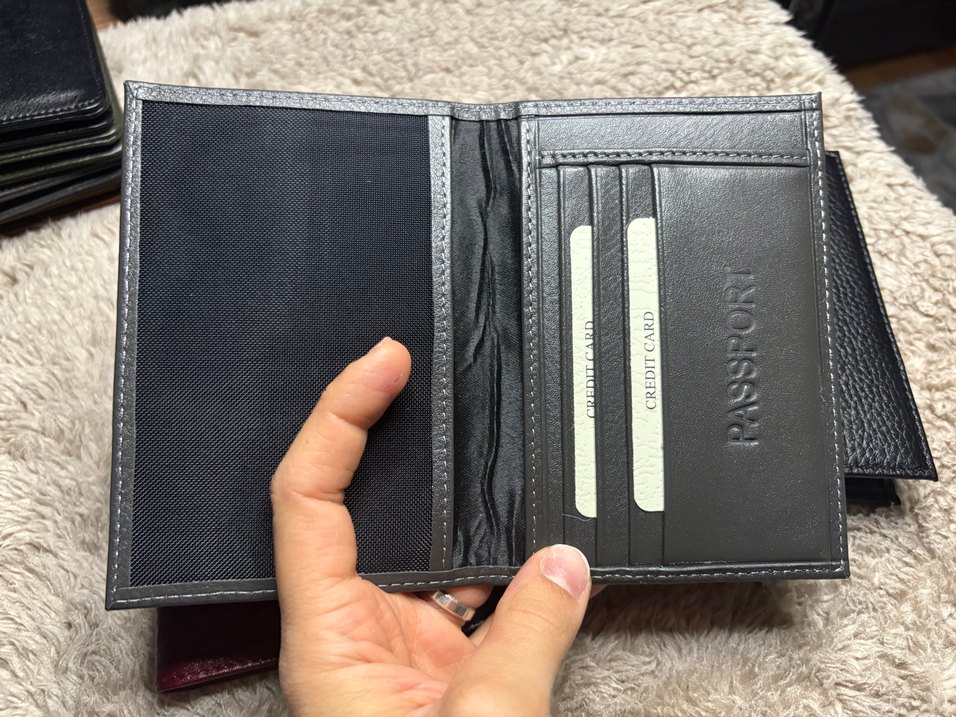 Gri hakiki deri pasaportluk - Görsel 2