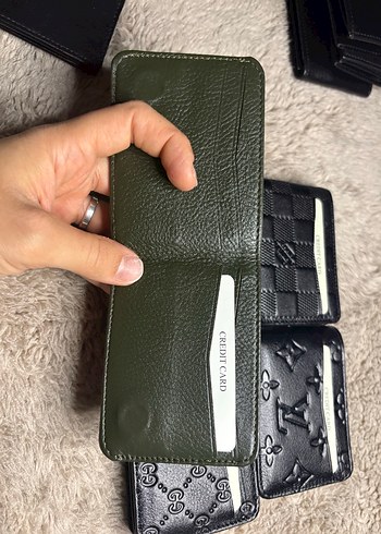 Haki kartlık çift sayfalı cüzdan - Görsel 4