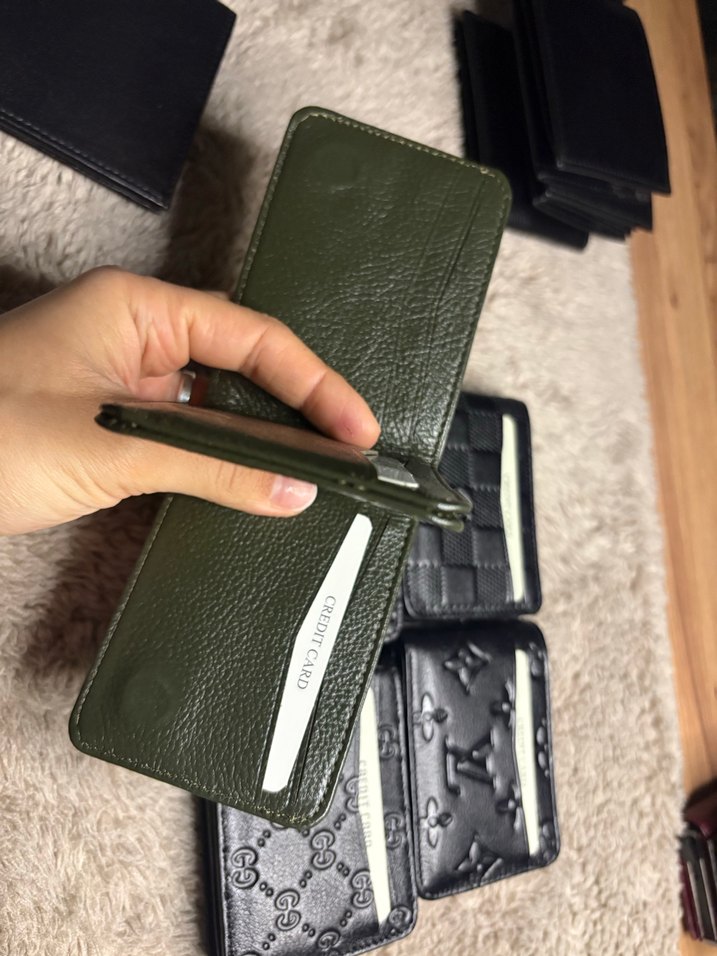 Haki kartlık çift sayfalı cüzdan - Görsel 5