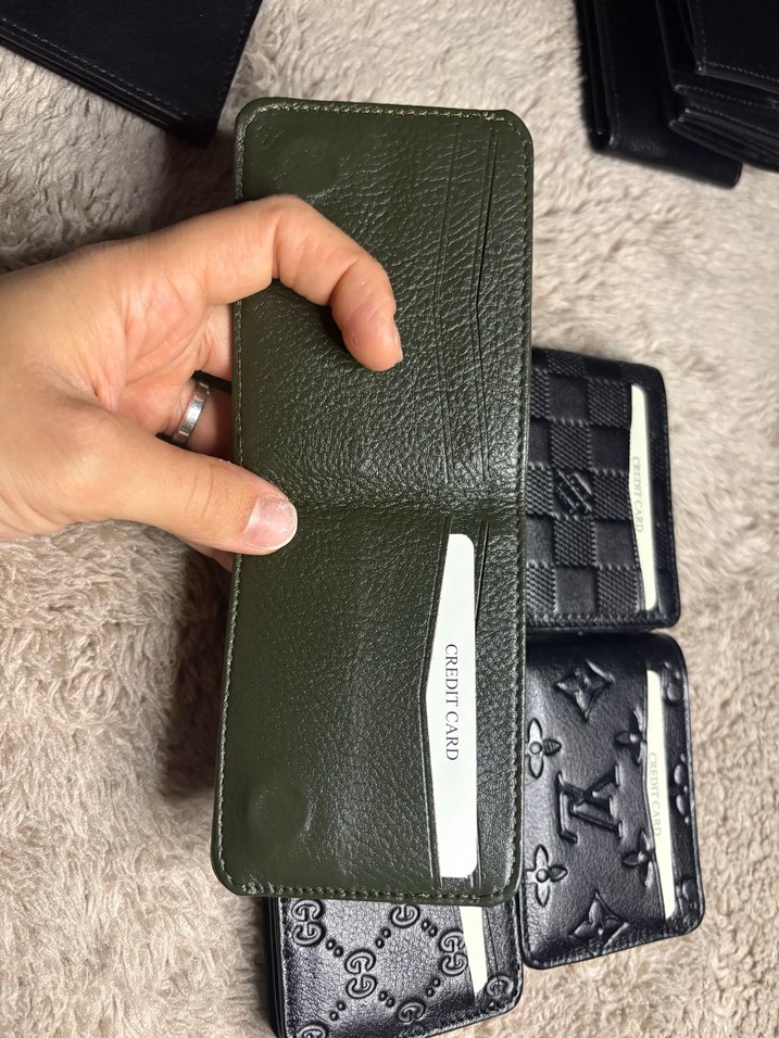 Haki kartlık çift sayfalı cüzdan - Görsel 4