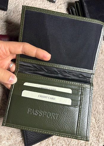 Haki renk hakiki deri pasaportluk - Görsel 2