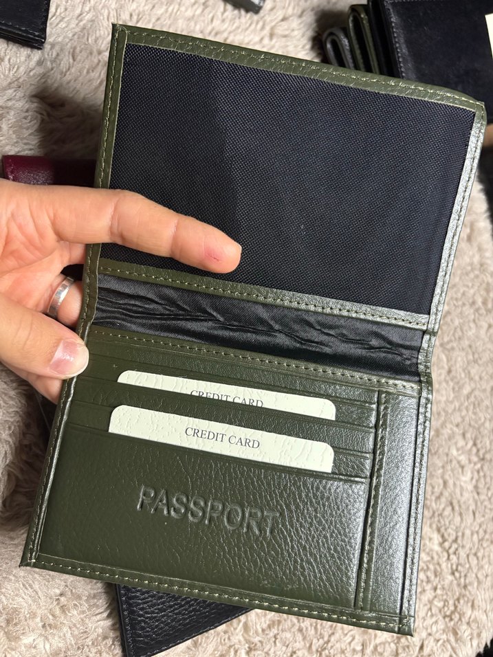 Haki renk hakiki deri pasaportluk - Görsel 2