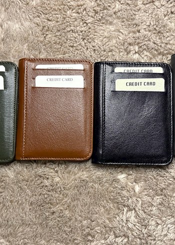 Haki mıknatıslı deri kartlık cüzdan - Görsel 4