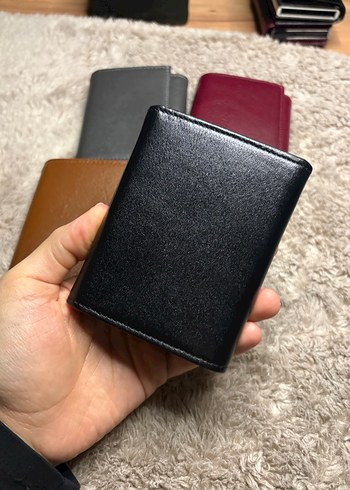 Siyah hakiki deri mıknatıslı cüzdan - Görsel 2