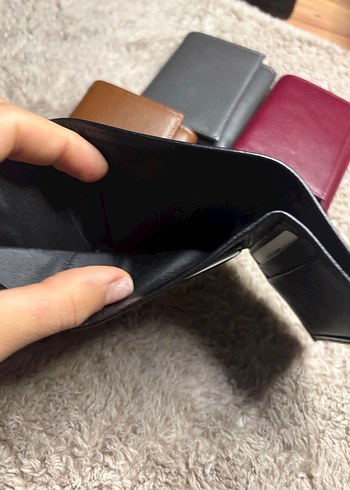 Siyah hakiki deri mıknatıslı cüzdan - Görsel 5