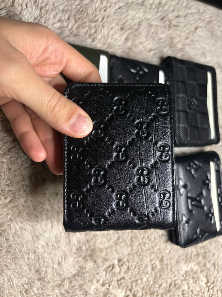 GUCCİ model çift sayfalı mıknatıslı hakiki deri cüzdan - Görsel 2