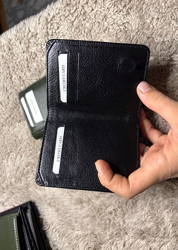Siyah hakiki deri kartlık cüzdan - Görsel 3