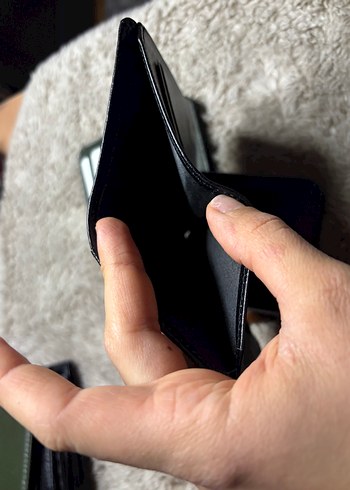 Siyah hakiki deri kartlık cüzdan - Görsel 4