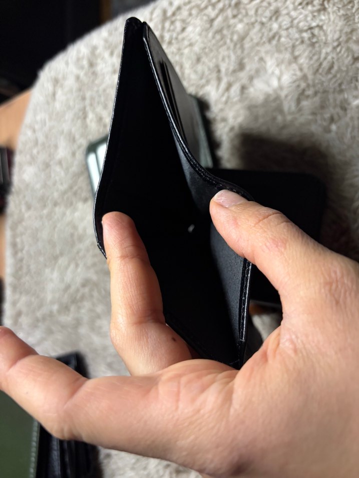 Siyah hakiki deri kartlık cüzdan - Görsel 4