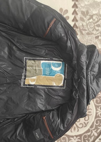 Düğmeli Siyah Erkek Kapüşonlu Kaban - Görsel 2