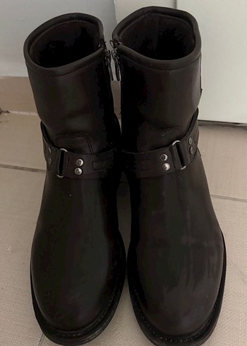 Orijinal U.S POLO Kahverengi Deri Biker Botlar Tokalı - Görsel 2