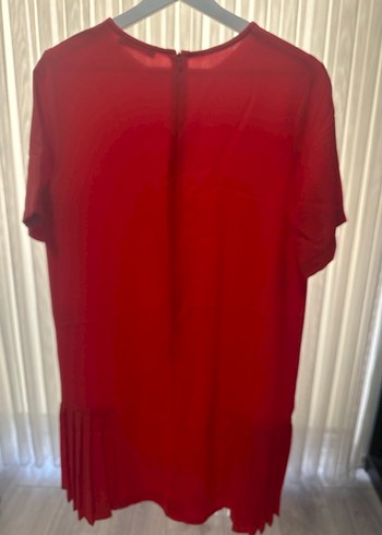 Kısa Kollu Koyu Kırmızı Kadın Tunik - Görsel 2