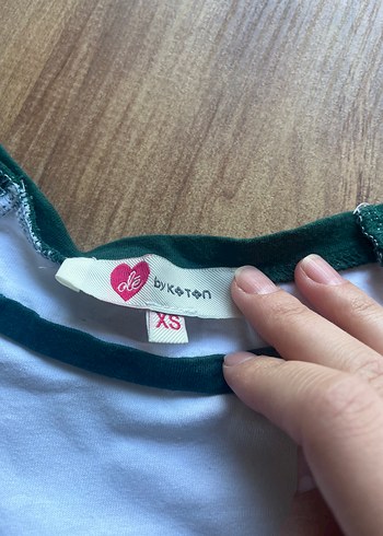 xs Beden beyaz Renk İkili koton tişört