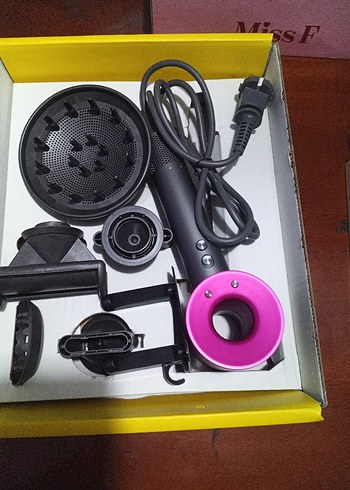 Pembe ve Siyah Saç Kurutma Makinesi Seti - Görsel 2