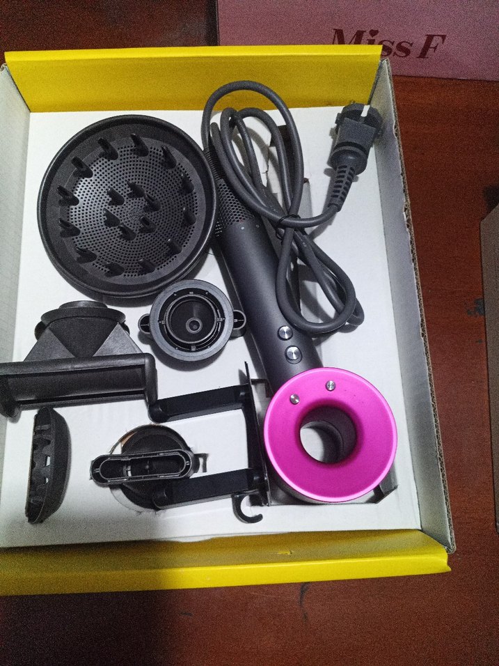 Pembe ve Siyah Saç Kurutma Makinesi Seti - Görsel 2