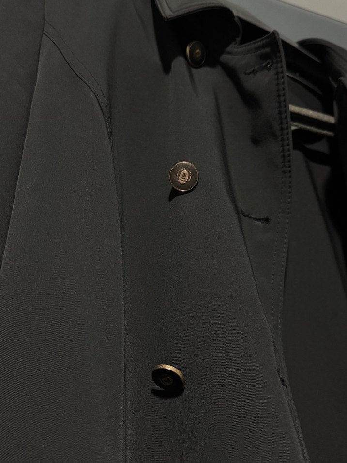 Kadın Siyah Düğmeli Midi Trençkot - Görsel 4