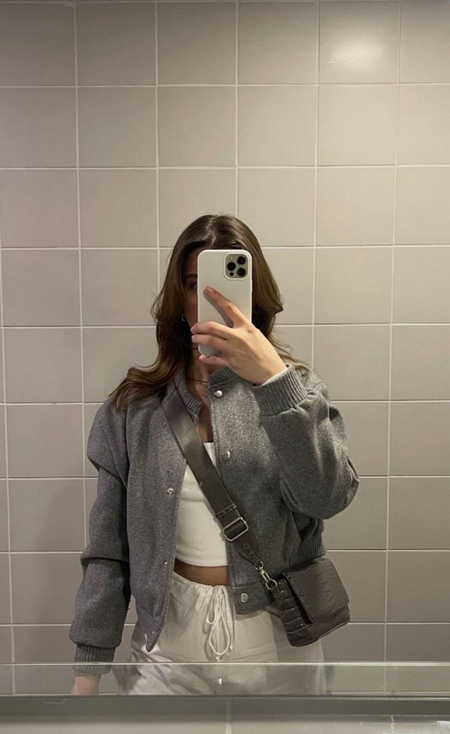 Zara Gri Kaşe Ceket - Görsel 2